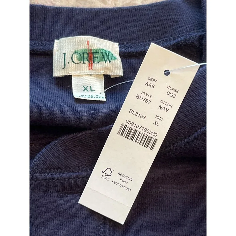 J. Crew Navy Long Sleeve Henley Shirt